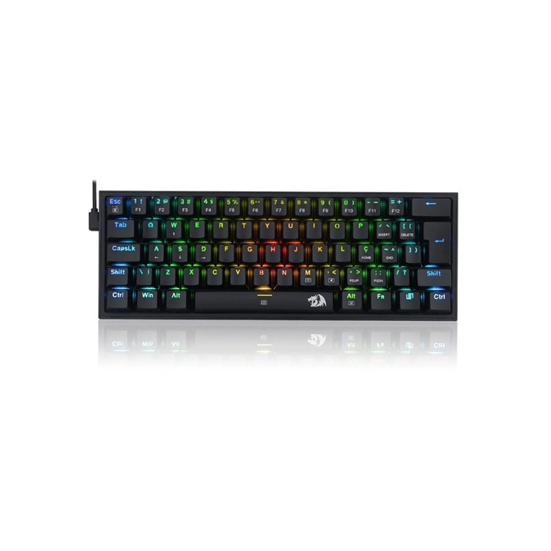 کیبورد گیمینگ ردراگون مدل FIZZ K617 با نورپردازی RGB