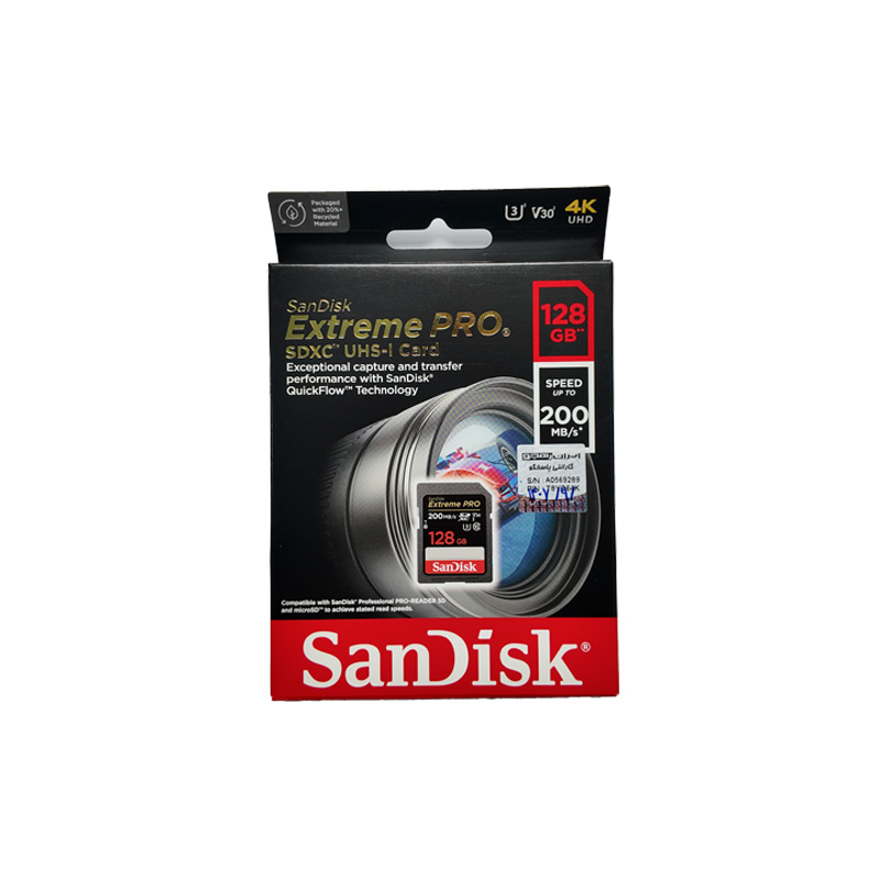 کارت حافظه SanDisk 128GB SD Extreme PRO