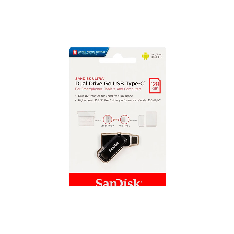 فلش مموری SanDisk Dual Drive GO 128GB